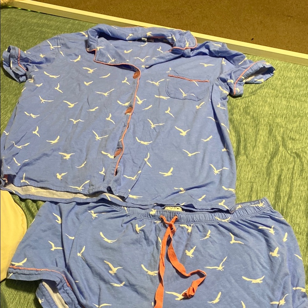 Blue Bird Print women’s Pajamas